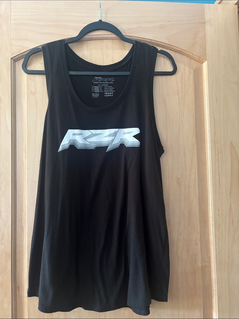 RZR Women’s Black Tank Top with white Logo